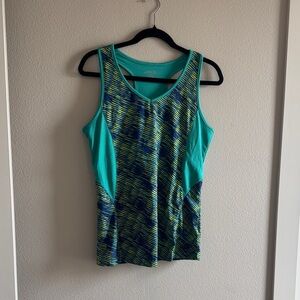 BCG Teal and Navy Women's Tank Top